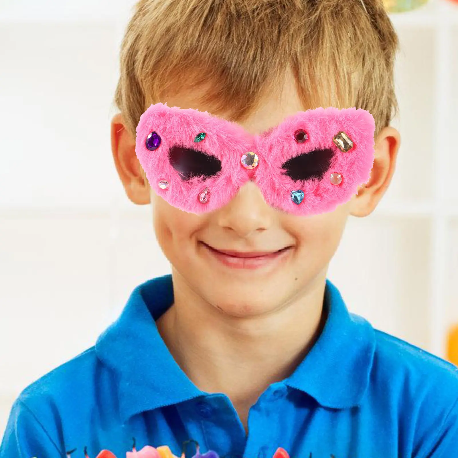 Funny Cool Costume Sunglasses Eyewear Props Decorative Rhinestone Party Photo Glasses for Birthday Wedding Graduation