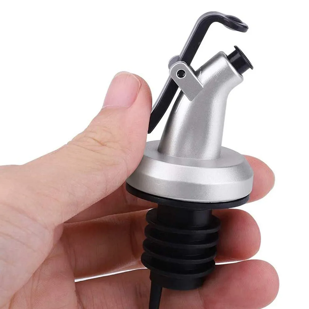 New 4 Pieces Oil Stopper Pourer,Leakproof Bottle Pourer,Olive Oil Leakproof Spouts,with Dust Cap,for Oil,Olive Oil,Vinegar