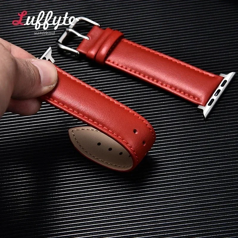 Cinturino in pelle casual per cinturino Apple Watch 38 40 41 42 44 45 46 49mm Cinturino da lavoro per IWatch Series 1-10 Ultra SE 2