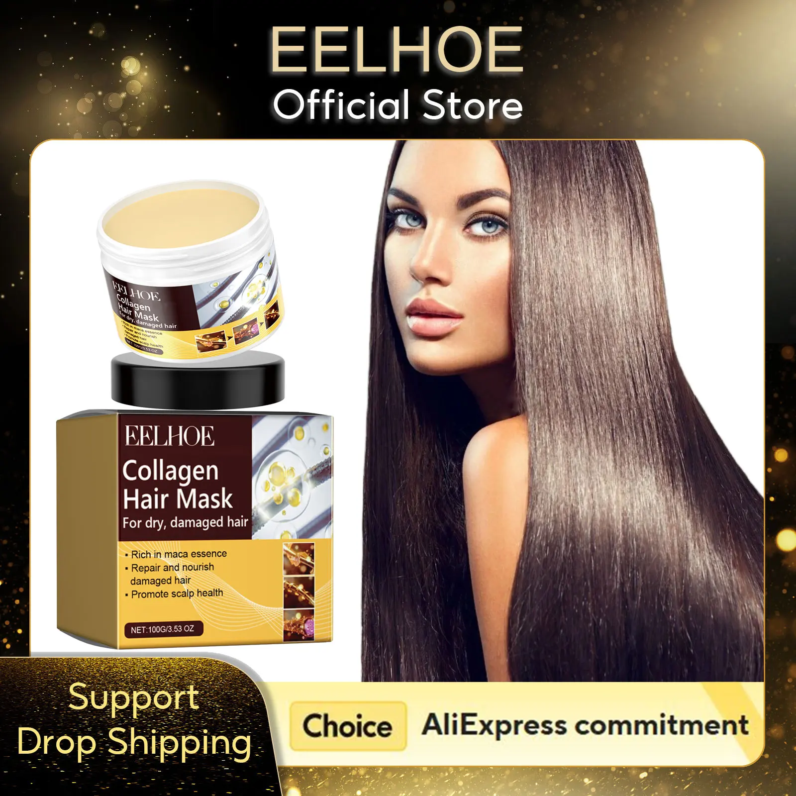 Deep Conditioning Hair Mask Collagen Hair Hydration Treatments for Damaged Hair Moisturizer Repair Hair Strengthening Mask 100g