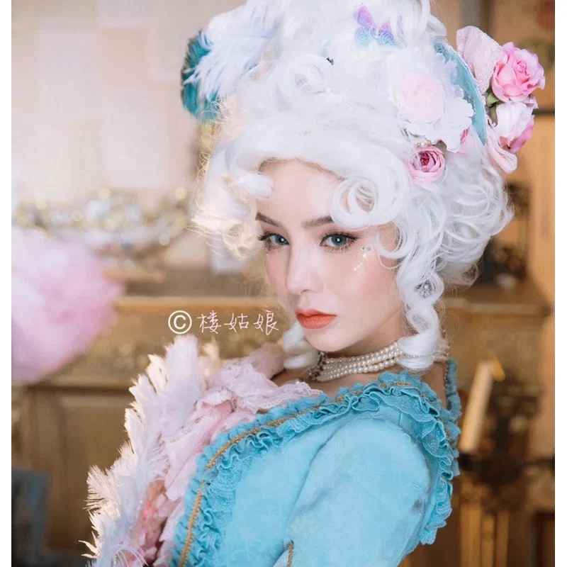 Marie Antoinette Princess Medium Curly Hair Cosplay Wigs Wig Cap (Without Headwears)