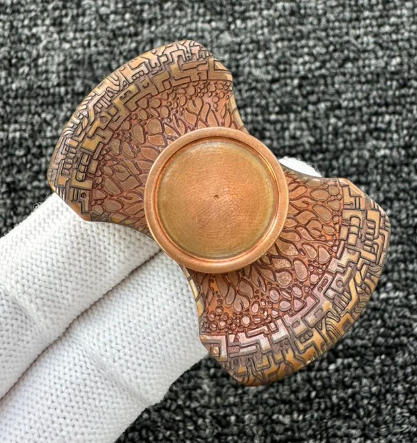 Used EDC Rotablade copper Stress Relief Toy Haptic Spinner Fingertip Gyroscope Decompression Toys For Adult