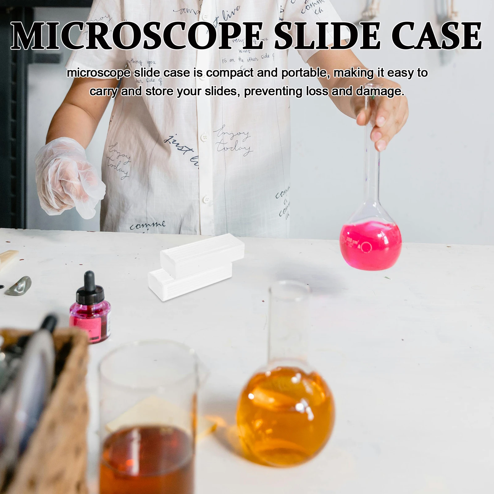 

Microscope Glass Storage for Labs Container Laboratory Plastic Organizer Case