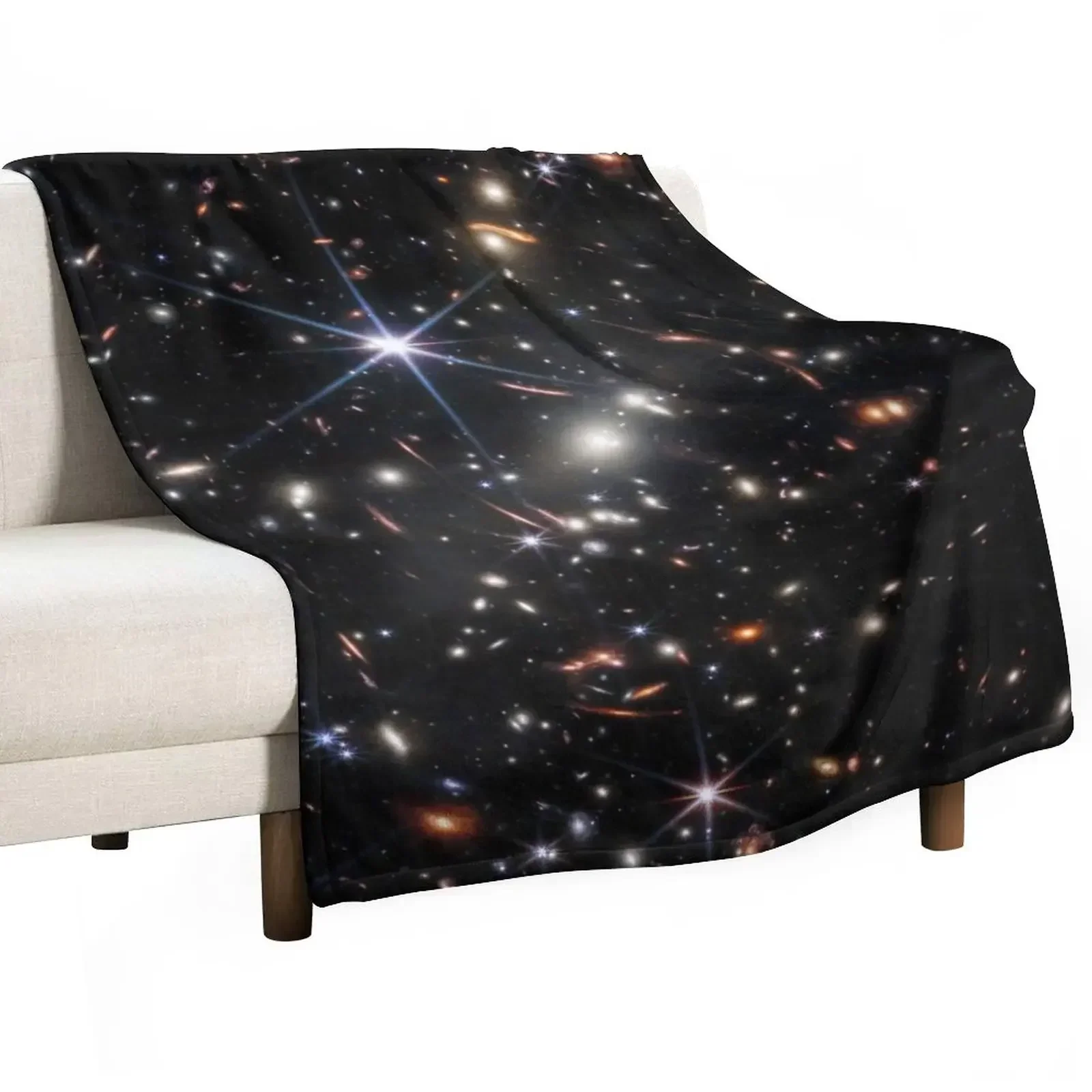 

James Webb's First Deep Field (James Webb/JWST) — space poster Throw Blanket Bed Fashionable Soft Plush Plaid Blankets