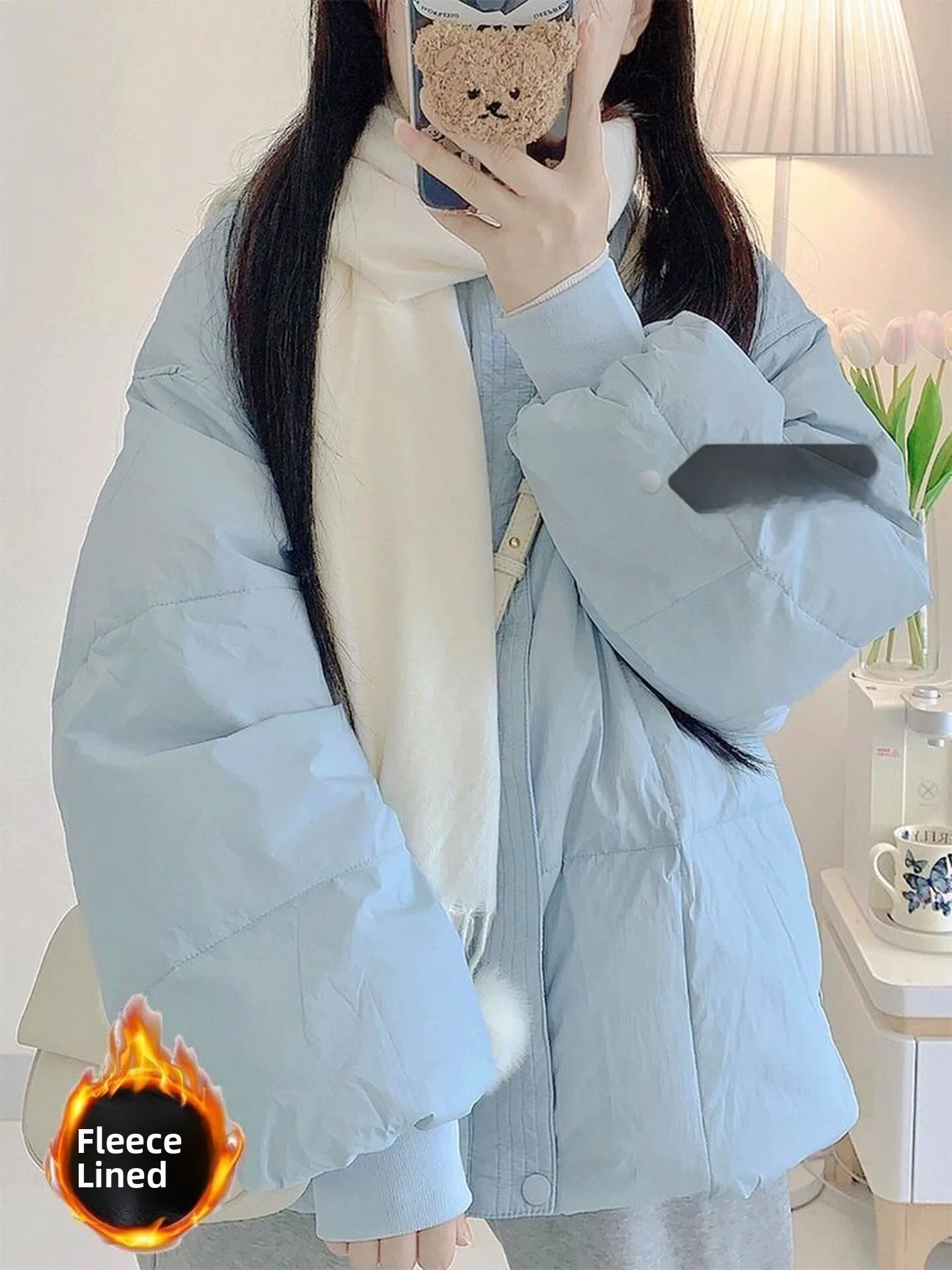 

plus Size Baseball Collar down Cotton Jaet Women Spring New Sle Small Size Thin Bread Sle Warm ort Coat Korean Loose Fit