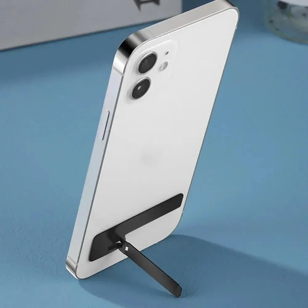 Universal Ultra-thin Phone Holder Portable Foldable Metal Smartphone Back Mount Stand For iPhone Samsung Xiaomi Desktop Holder