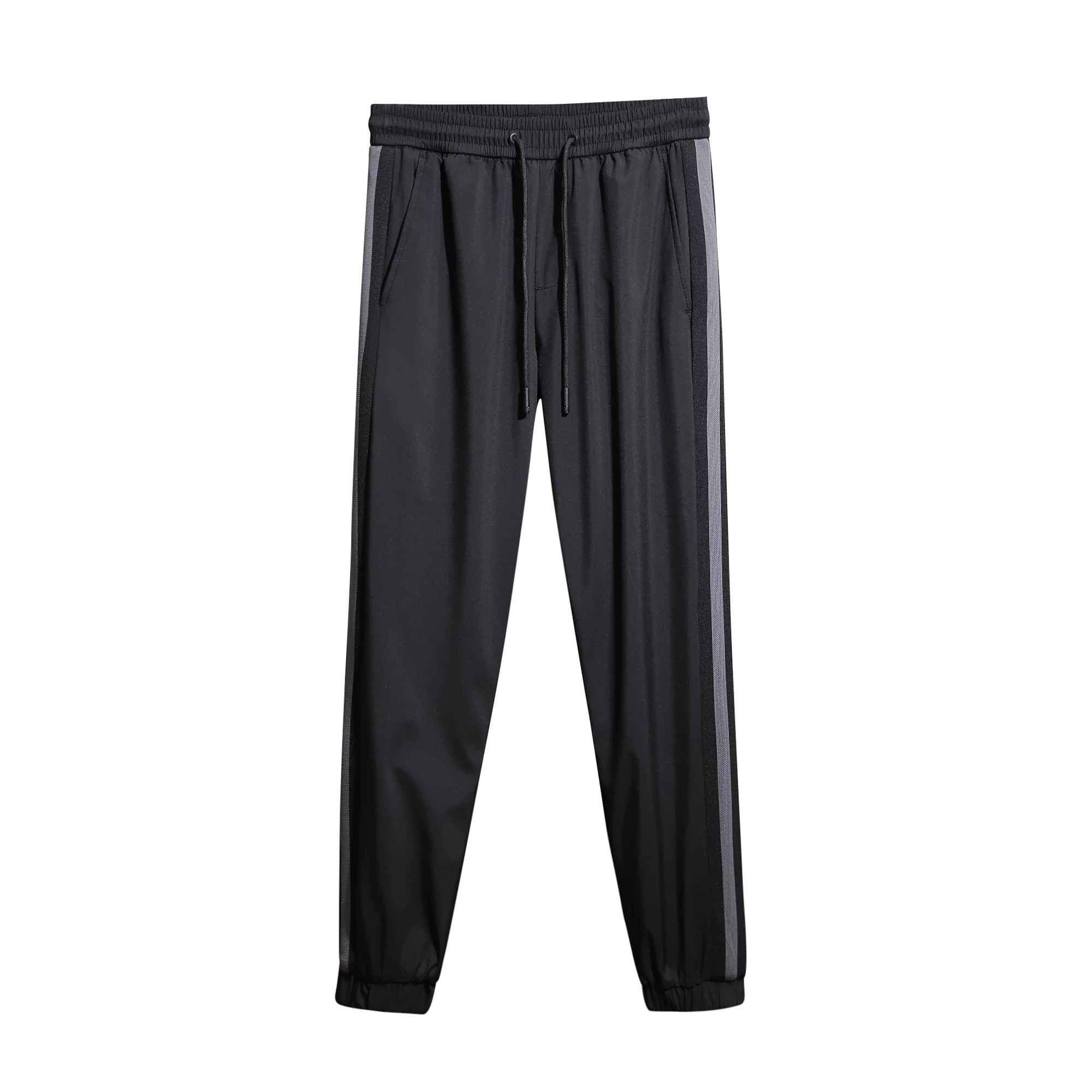 90 down Lightweight Windproof Warm Men's Dstring Waist Stripe down Pants Autumn Winter Faion Urban Casual Youth Long Tro...