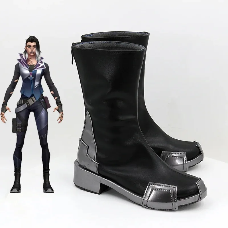 

Valorant Fade Обувь для косплея Сапоги Аниме Хэллоуин Костюм Аксессуары На заказ jd;2