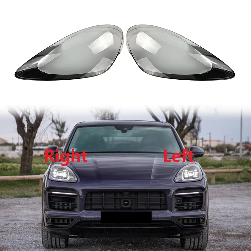 

For-Porsche Cayenne 2018-2020 Headlight Shell Lamp Shade Transparent Lens Cover Headlight Cover