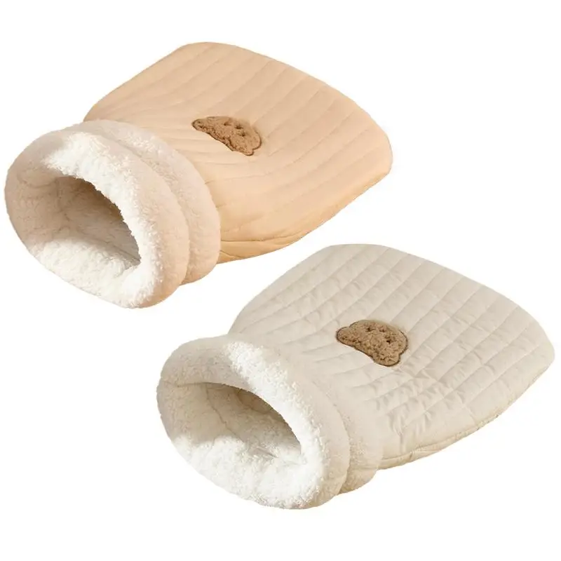 

Cat Sleeping Bag Soft Cuddly Fluffy Feel Thickened Pet Pocket Type Quilt Bed Kitten Puppy Soft Comfortable Nest Pet Supplies