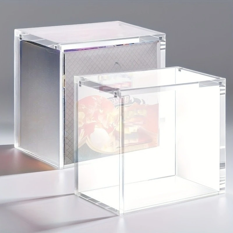 PGY 5mm Acrylic Stackable Display Case for Booster Box for ETB Clear Magnetic Closure Box Trading Cards Collectibles Clear Box