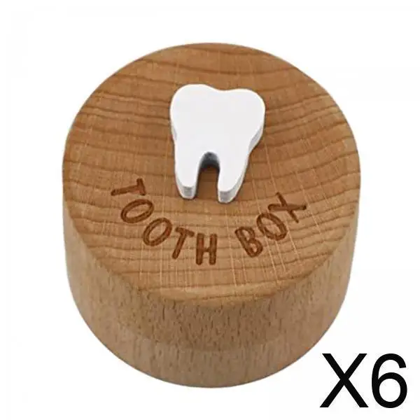 

Baby Teeth Keepsake Storage Organizer Wooden Tooth Box for Children Souvenir Memory Gift for Newborn