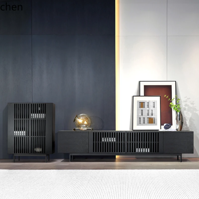 GZ  minimalist modern simple TV cabinet side cabinet combination light luxury high TV cabinet new Chinese style