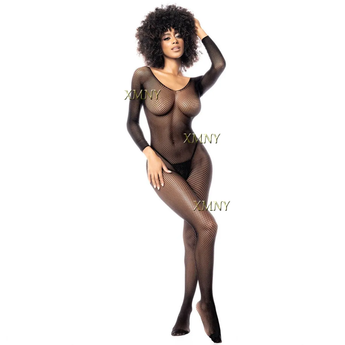 حجم كبير الملابس الداخلية مفتوحة المنشعب بوديستوكينج النساء الملابس الداخلية Crotchless الجوارب المثيرة ارتداءها مثير بدلة قفز نسائية للبالغين #6