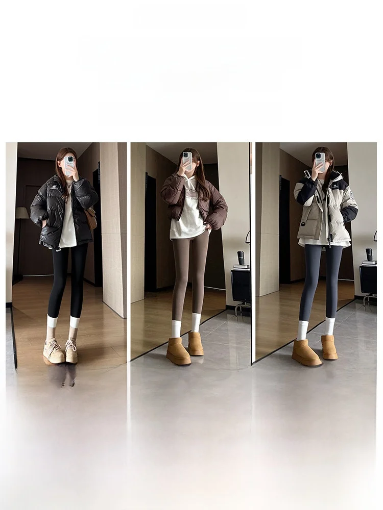 High-waisted gevoerde yogabroek dames, herfst-winter, plus size, nauwsluitend, billen liftend, afslankend, onderlaag broek