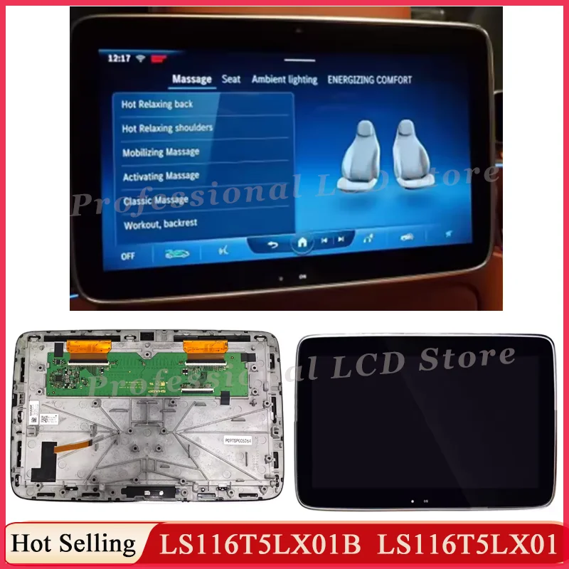 LS116T5LX01 LS116T5LX01B New 11.6 inch LCD Display Screen For 2021-22 W223 W222 W167 S Class Car RearHeadrest Entertainment LCD