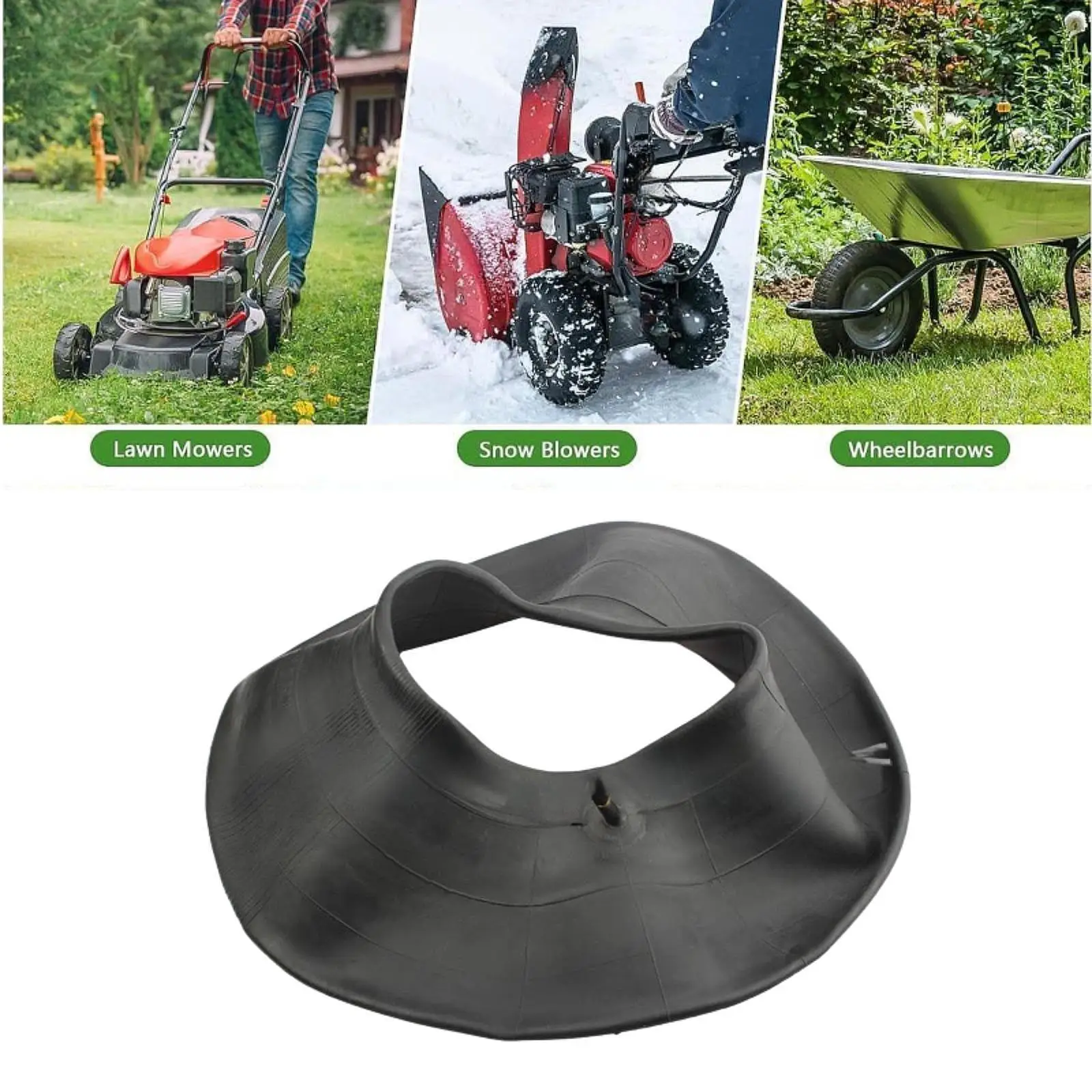 16X6.50-8 Inner Tube Straight Valve Stem Puncture Proof Butyl Rubber for Tractor Trailer Wheelbarrow Golf Cart Lawn Machine 8