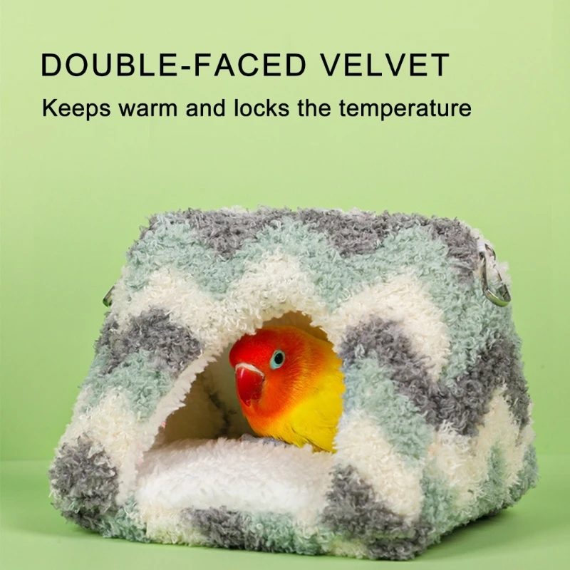 Multifunctional Parrots Tent Perch Furry Blanket Toy for Conure Budgies Dropship