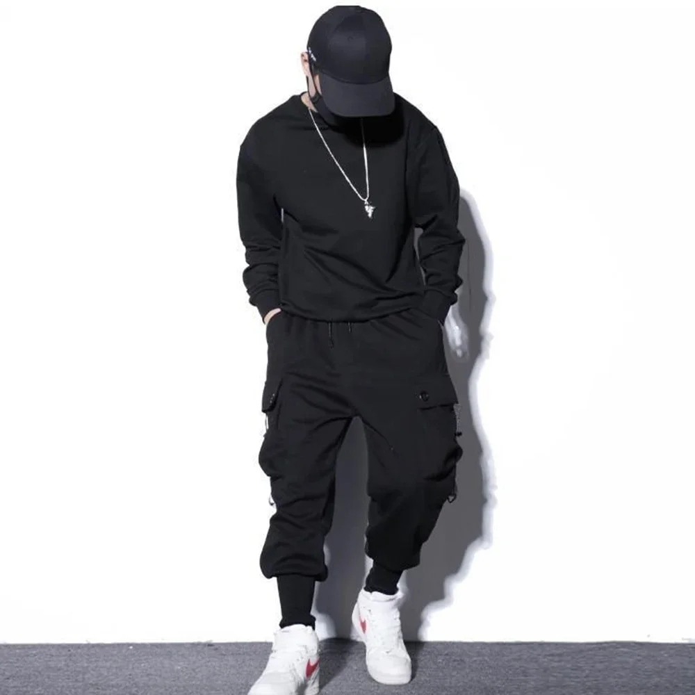 Loose Harem Pants Men Cargo Trousers Hip Hop Outdoor Casual Ankle Length Pant Streetwear Pocket Sweatpants Motorcycle pants Male