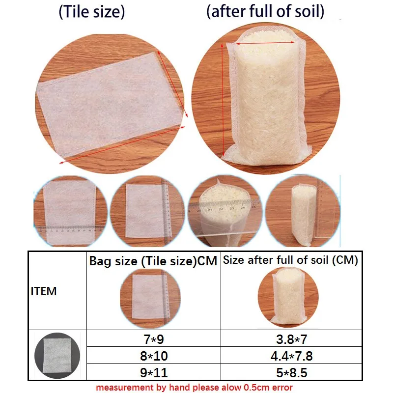 50pcs set nursery pots plant bags Garden flower grow Fabric Non-woven pot veg planter Tags Labels Shovel tools Planting tools A4