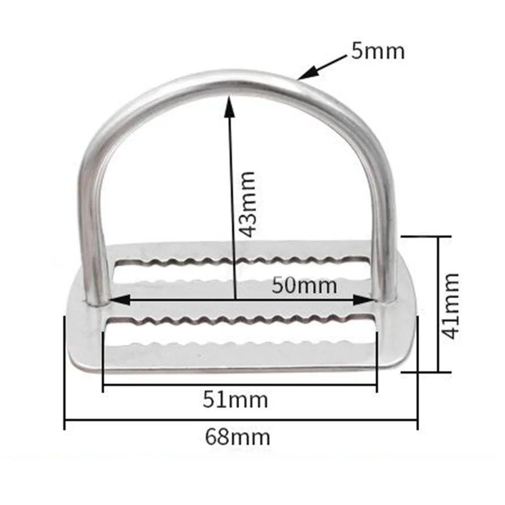 Belt Slide Keeper Versatile 316 Stainless Steel Scuba Diving Weight Belt Slide Stopper Keeper BCD Belt Retainer Stopper 50mm