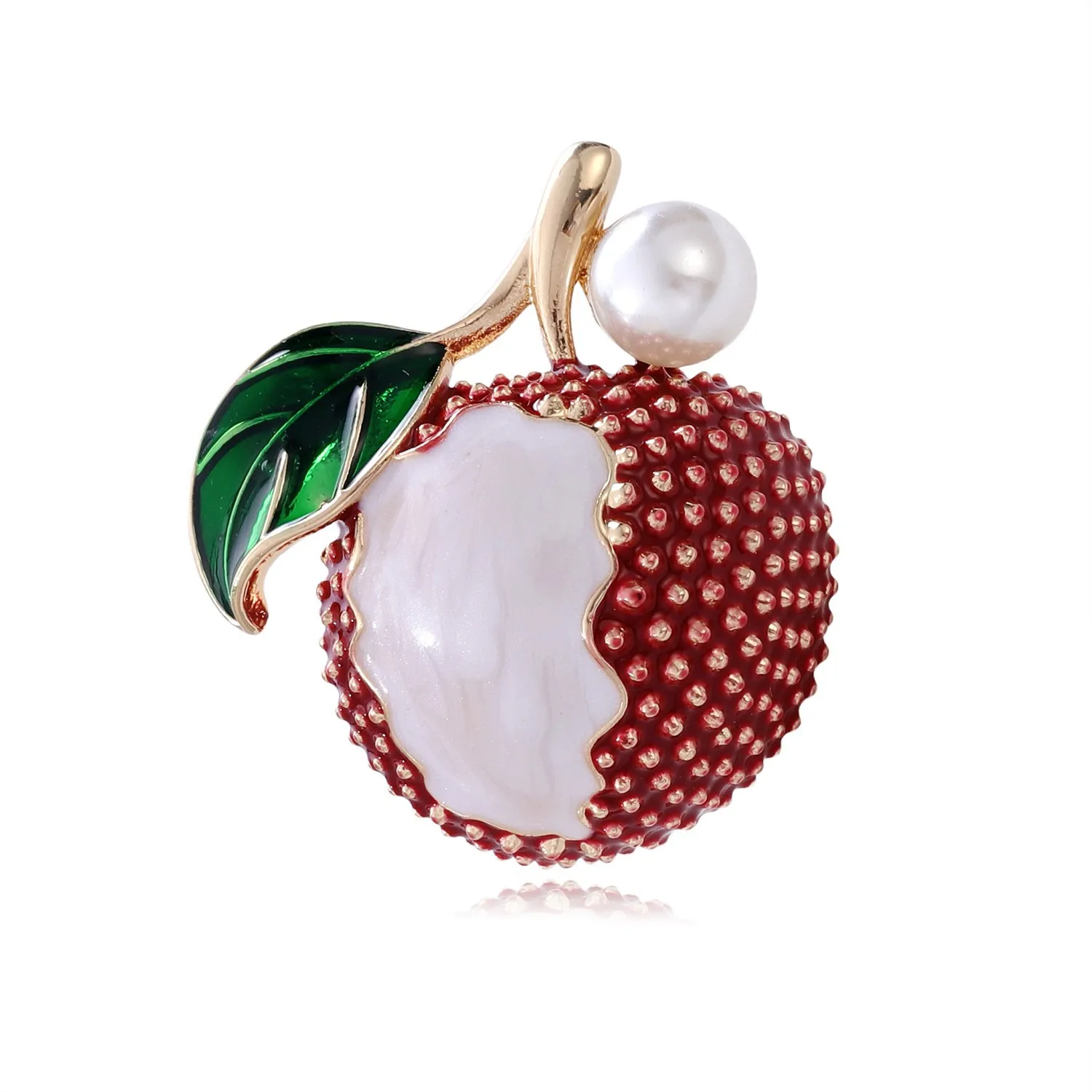 Brooch dripping oil sweet lychee brooch female alloy fruit corsage pin clothing bag accessories wholesale