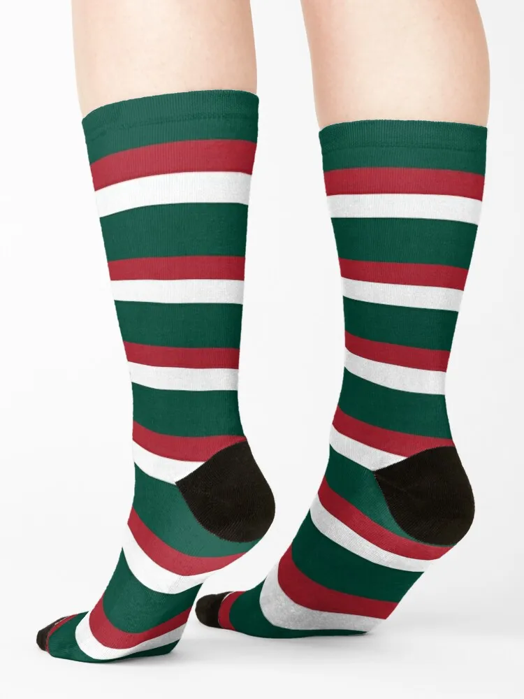 ألوان نادي الرجبي من Leicester Tigers - جوارب مخططة صيفية جديدة جوارب نسائية للرجال