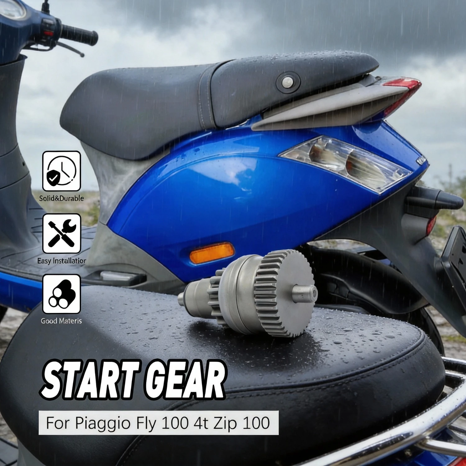 

Motorcycle Scooter Moped Starter Gear Clutch Assembly For Piaggio Gilera Runner 125SP FX Fly 100 4t Zip 100