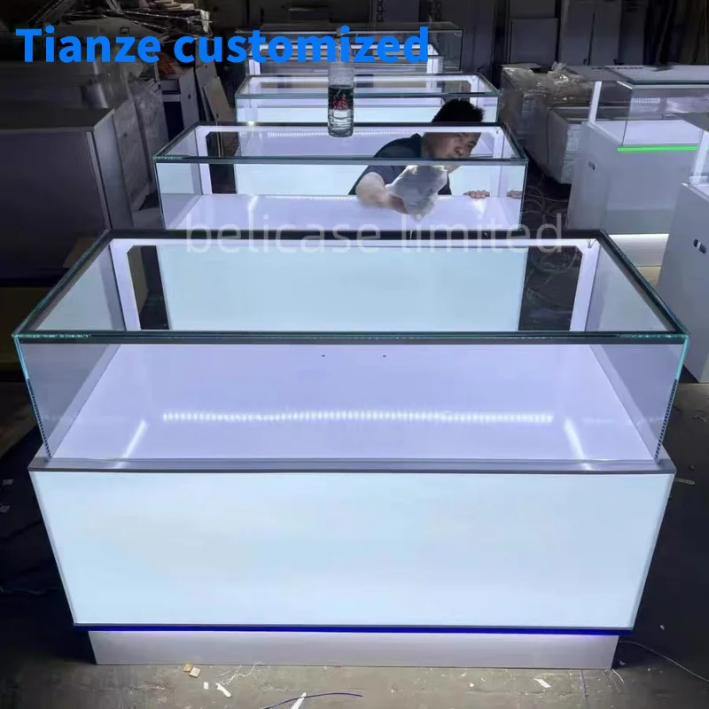 

（customized）Factory Direct Mobile Phone Shop Fixtures Cell Phone Display Counter Glass Mobile Phone Display Cabinet Showcase