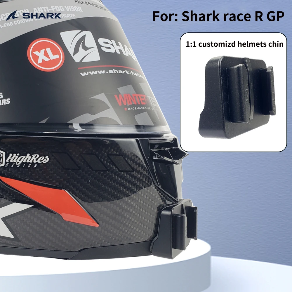 For  Shark race R GP SPARTAN-GT D-SKWAL2 Motorcycle Helmet Aluminum Customized Helmet Chin Mount for GoPro Insta360 Accessories