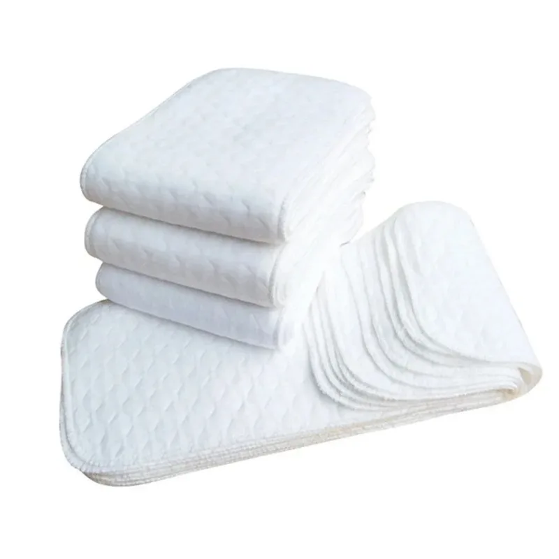 2/5/10Pcs Baby Diapers Reusable Washable Cotton Diaper Ecological Nappies Insert Cotton Cloth Breathable Absorbent Cloth Diapers