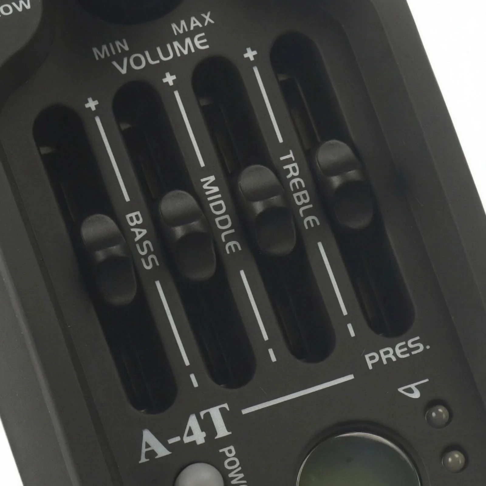 A-4T Acoustic-Electric Guitar Pickup Low-Battery Indicator Acoustic Guitar Pickup with Tuner 4-Band High Sensitivity