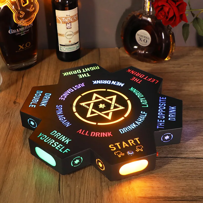 

Bar luminous English game turntable night game charging colorful creative automatic intelligent electronic entertainment drinkin