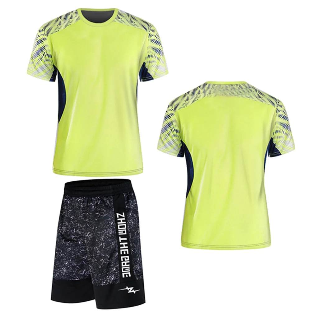 New Summer Men's Sweatshirt Set Badminton Tshirt And Shorts Set Sports T-shirt For Running Tennis Shirt And Pants Set Breathable - view 5