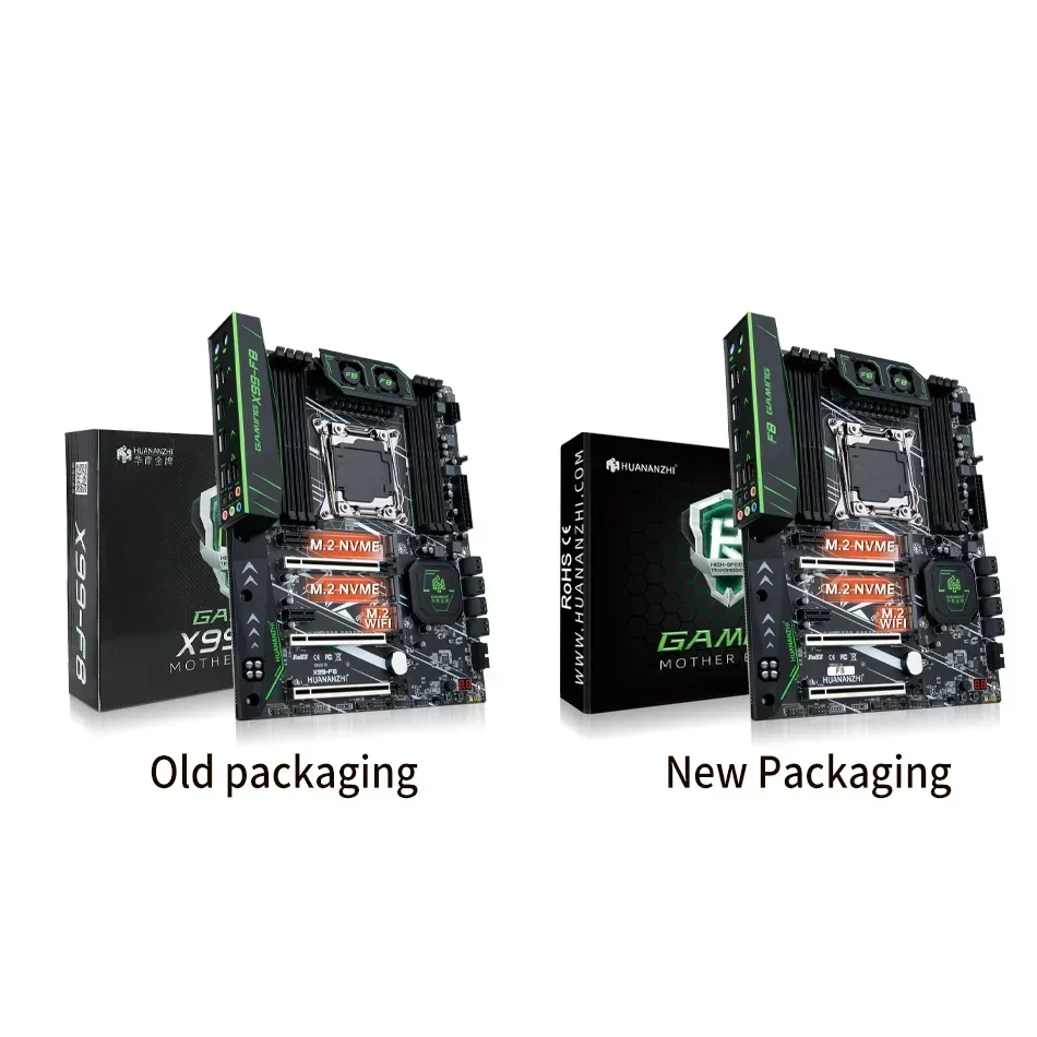 HUANANZHI X99 F8 LGA 2011-3 XEON X99 Motherboard with Intel E5 2680 v4 with 4*8G DDR4 NON-ECC memory combo kit set NVME SATA USB