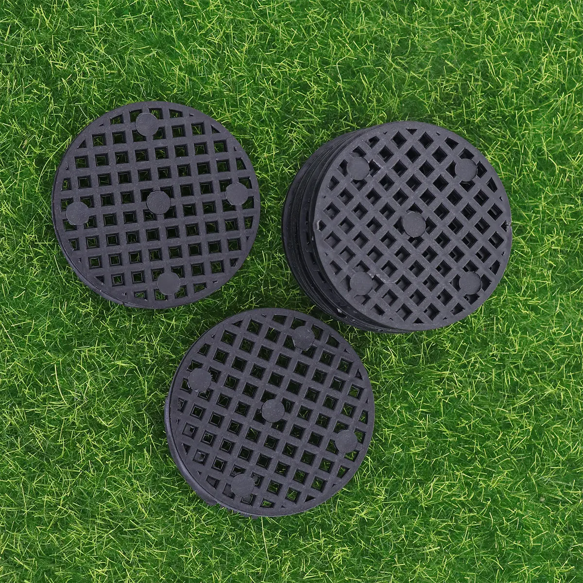 

50Pcs Bonsai Pot Mesh Pad Black Round Hole Gasket Flower Pot Bottom Mat Soil Leak Proof Promote Healthy Root Ventilation