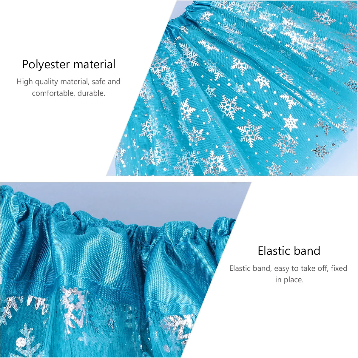

Lovely Snowflake Tutu Skirt for Girls Elastic Band Easy to Wear Kids Party Skirt Perfect for Any Occasion Girls Tutu Skirts
