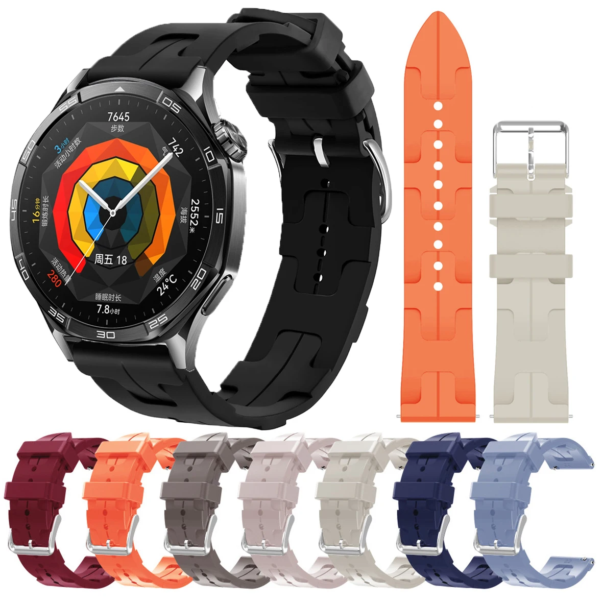 

Silicone Strap For Huawei Watch GT5 41mm 46mm Soft Sport Band For Huawei GT 5Pro 4 3 2 46 42mm Bracelet 18mm 20mm 22mm Watchband