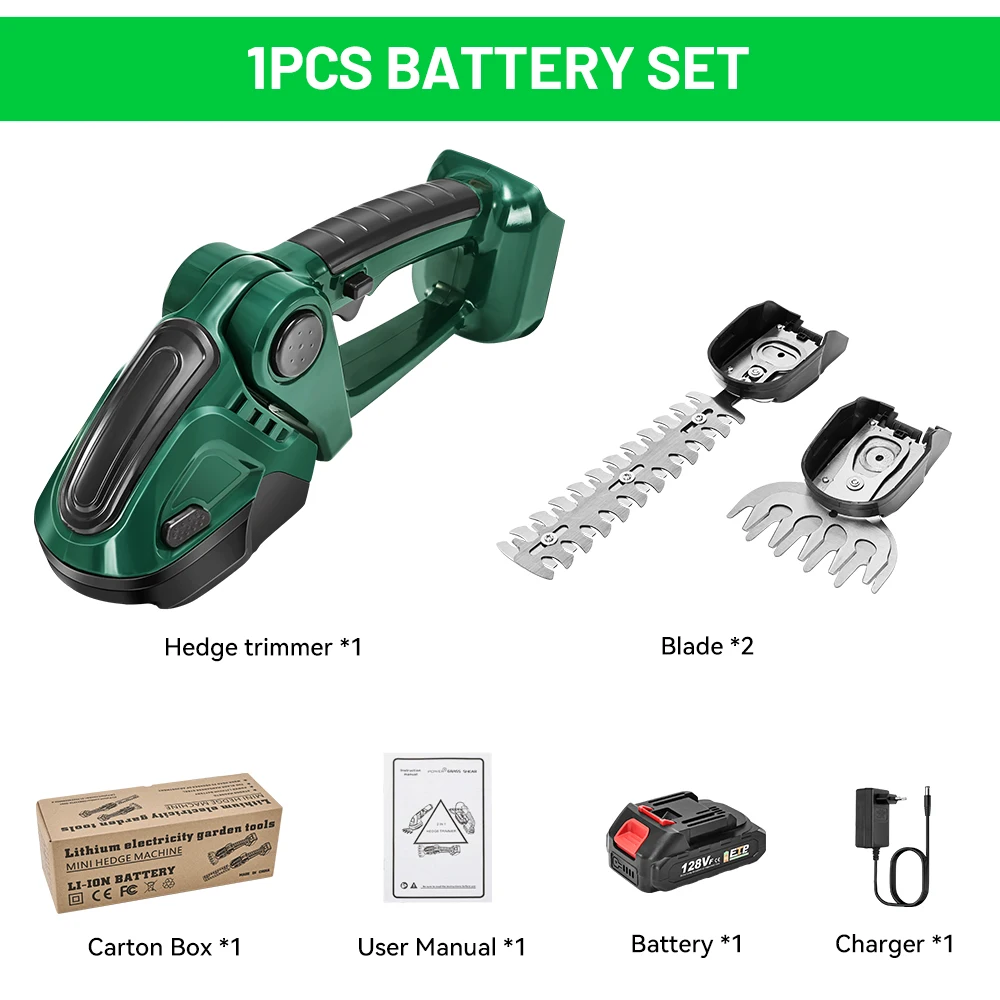 2 in 1 Electric Hedge Trimmer 20000rpm Lawn Mower Garden Shrub Pruning Hedge Pruner Scissors Power Tool For Makita 18V Battery image 3