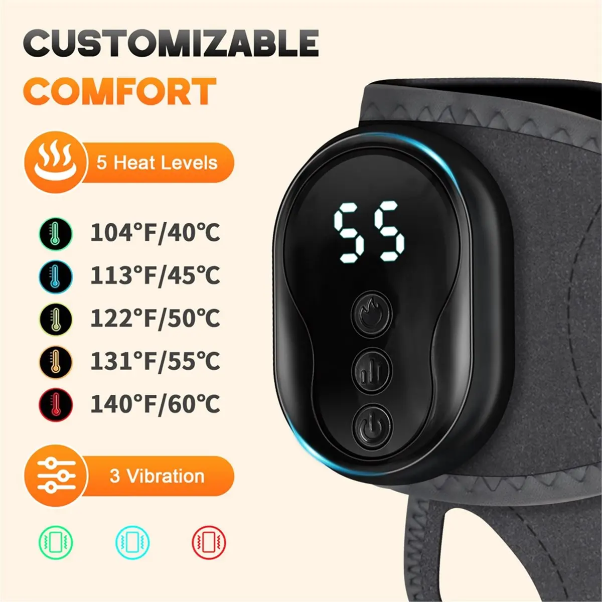 ABDD HOT  Cordless Pulse Wrist & Ankle Massager - Rechargeable Joint Support Belt for Hand, Foot & Muscle Fatigue Relief Wrist