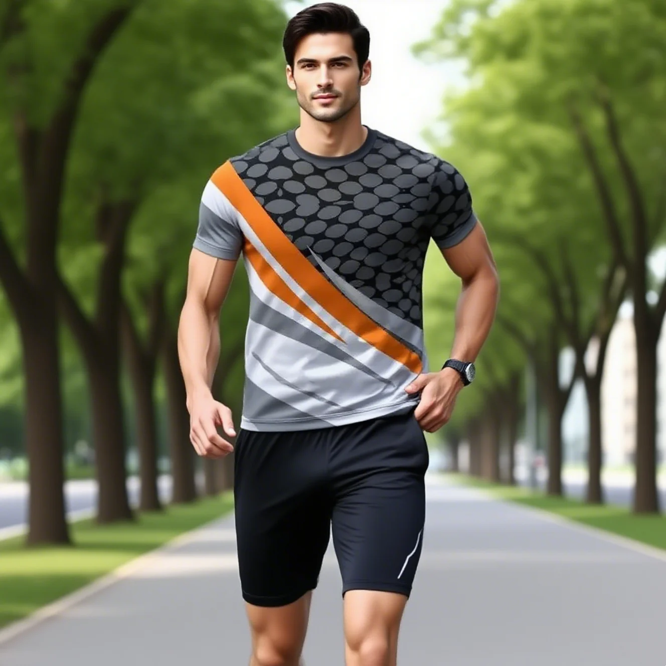 

Summer Quick Dry Breathable Men's T Shirt Outdoor Run Fitness Sports Short Sleeve Tees Casual O-neck Oversized T-shirt Daily Top
