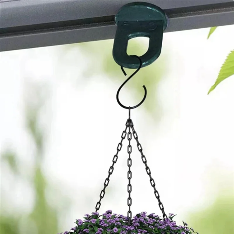 LICE-Plastic Greenhouse Hanging Hooks Plant Flower Hanger Clips Garden Accessories Fastener Tied Buckle Green Pot Hanger Clip