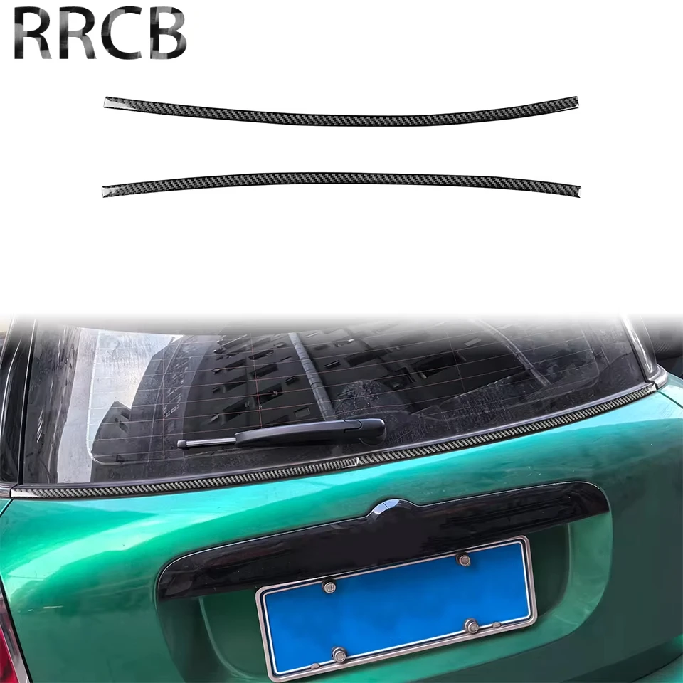 

For BMW Mini Cooper Countryman F60 2017-2023 Soft Carbon Fiber Car External Rear Window Trunk Trim Cover Stickers Accessories