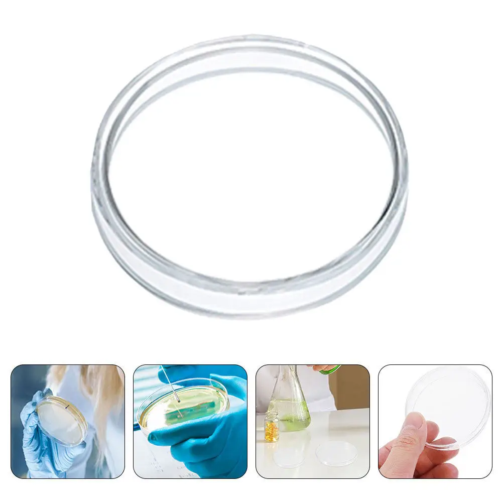 

10 шт. лабораторных чашек Петри 100 мм, прозрачные, многоразовые, пластиковые, с крышкой, для биологических и химических анализов