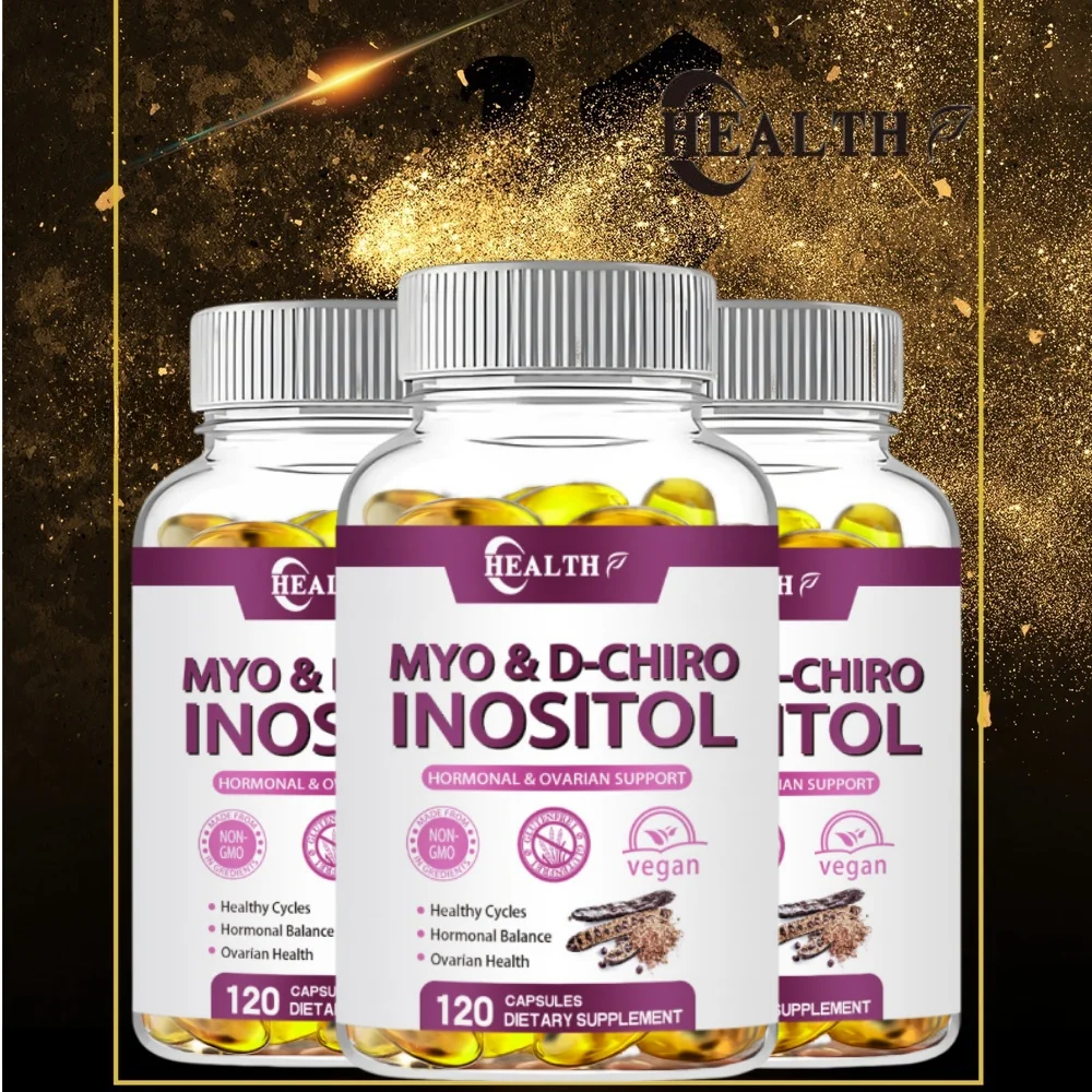 Myo-Inositol&D-Chiro Inositol Capsule with Folate Supports Ovarian Function,Hormone Balance,Fertility Supplements for Women