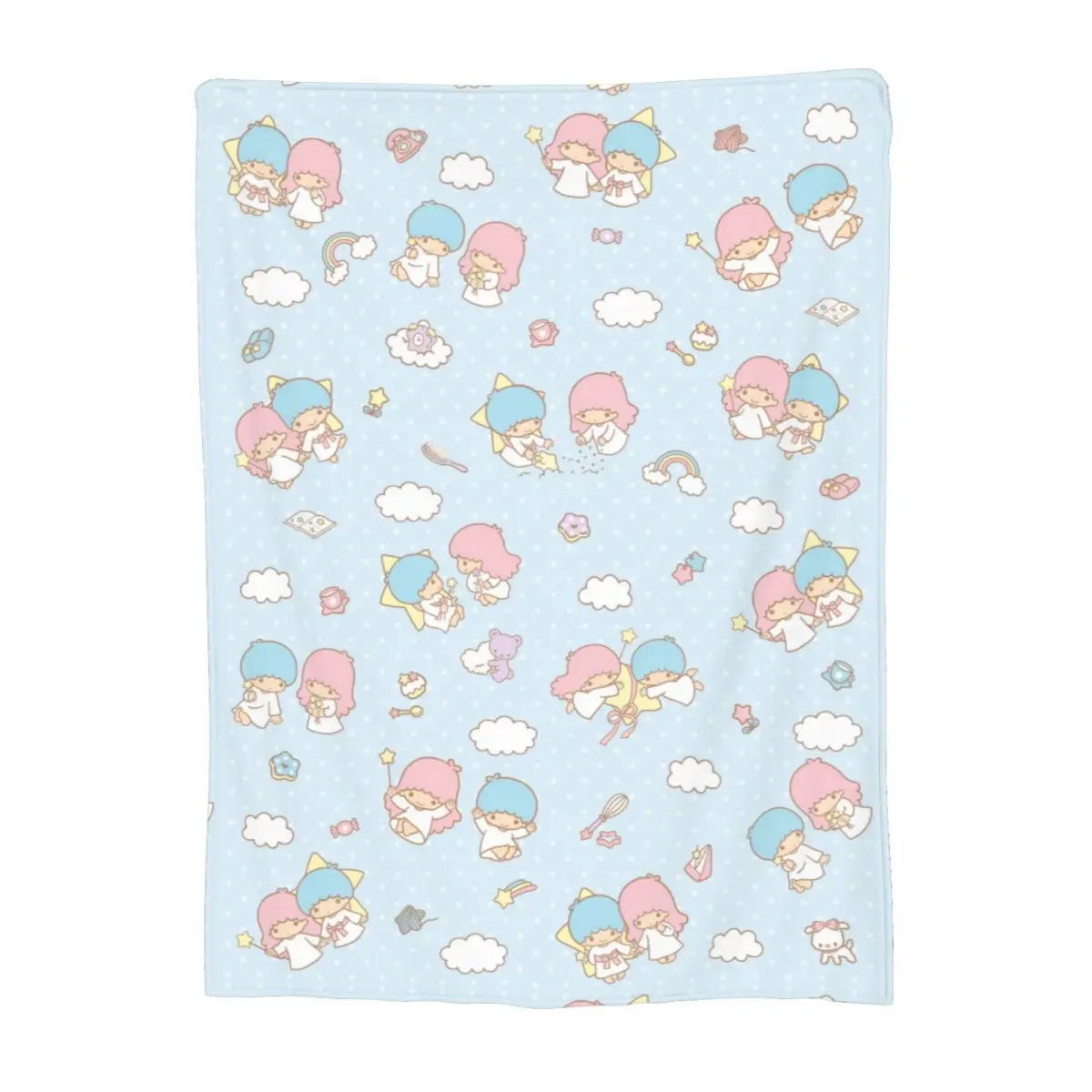 Kawaii Cartoon Little Twin Stars accessori coperta Warm Sanrio Merch coperte e getta regali incredibili