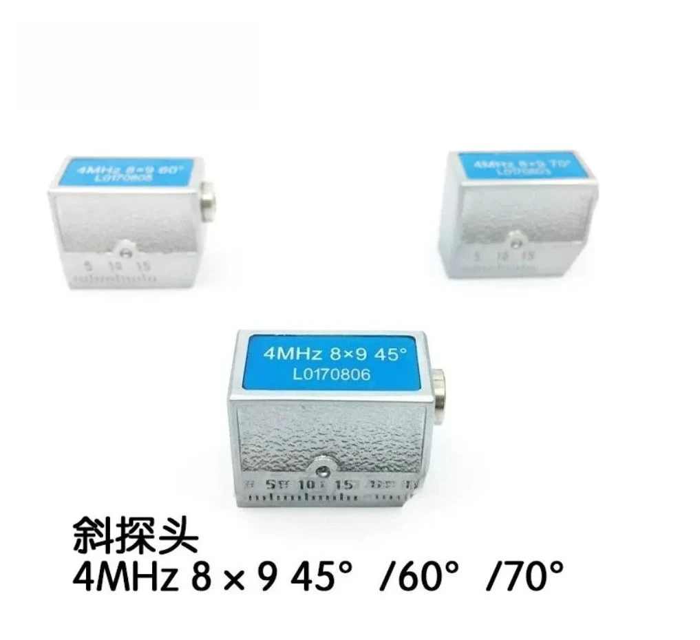 4MHz 8x9mm 45/60/70 Degree Angle Beam Probe Transducer for Ultrasonic Flaw Detector Ultrasonic Angle Probe