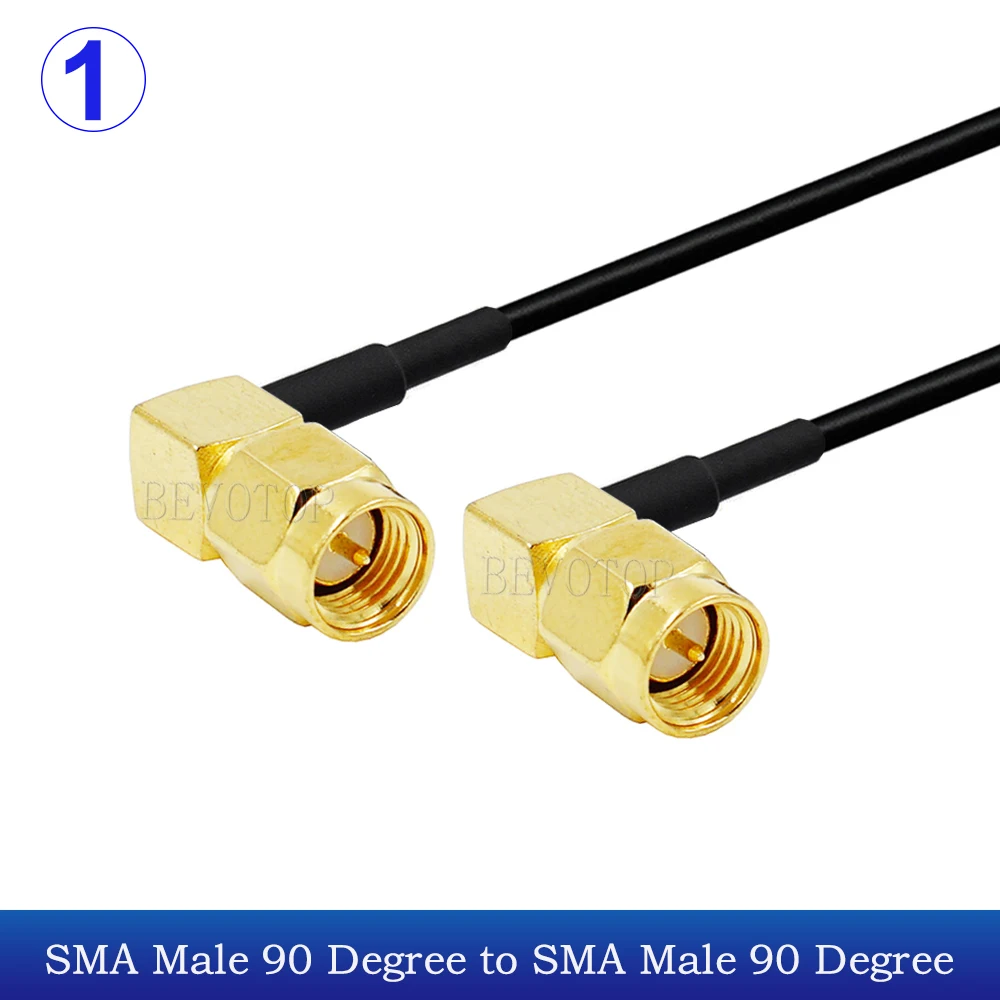 1Pcs RG-174 SMA Male/Female 90 Degree Connector WiFi Antenna Extension RG174 RF Coaxial Cable Pigtail for Wireless LAN Router