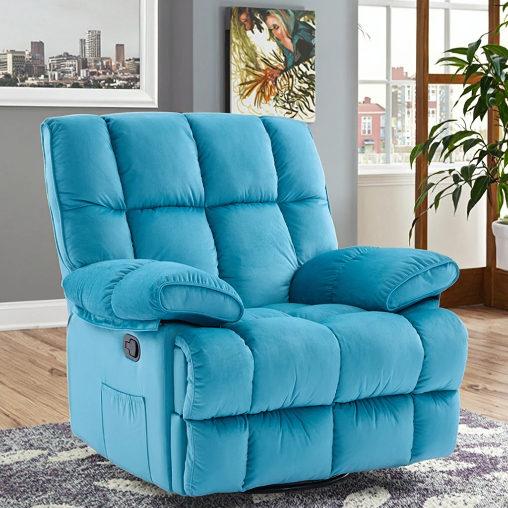 

Hot Modern Design Manual Reclining Sofa Chair Big Size With Extendable Inflatable Features