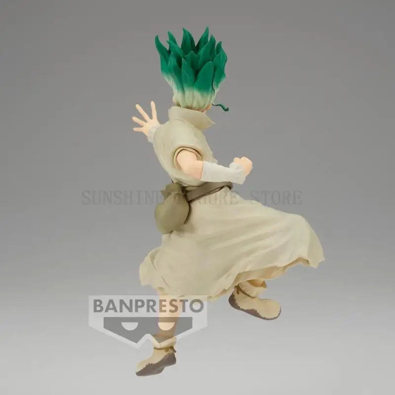 Bandai In Stock Original Dr. Stone Figure of Stone World 15Cm Ishigami Senku Anime Action Model Figure Boxed Toys Birthday Gift